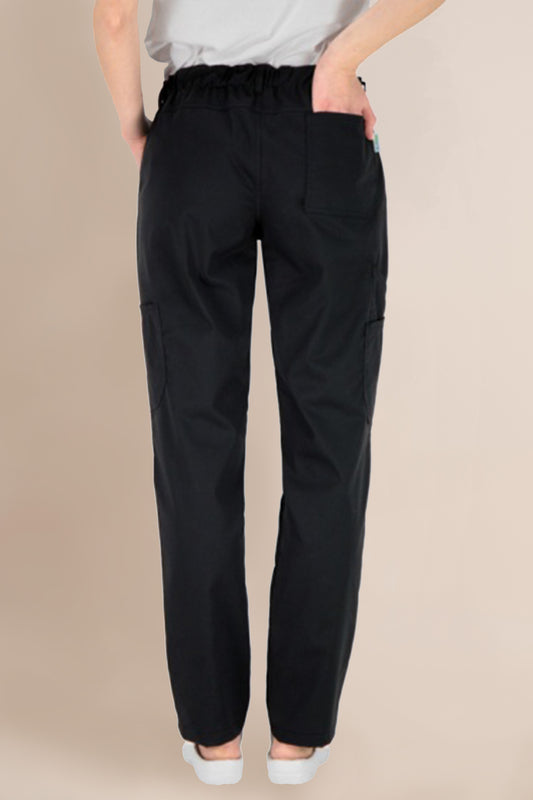 Pantaloni medicali stretch tercot 165g negru unisex Dante