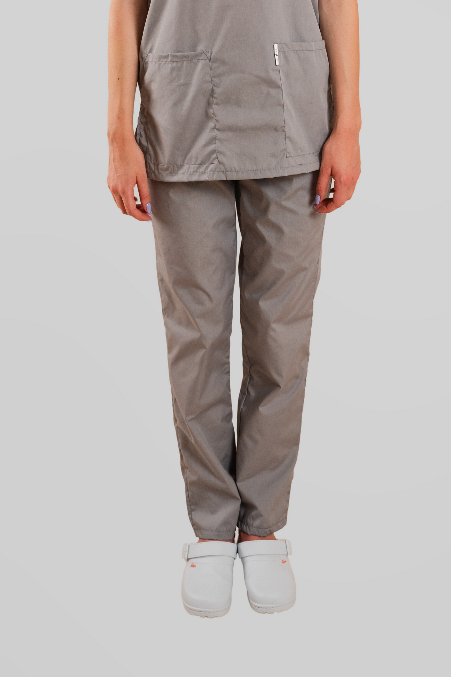 Pantaloni medicali gri unisex poplin 115gr Albert