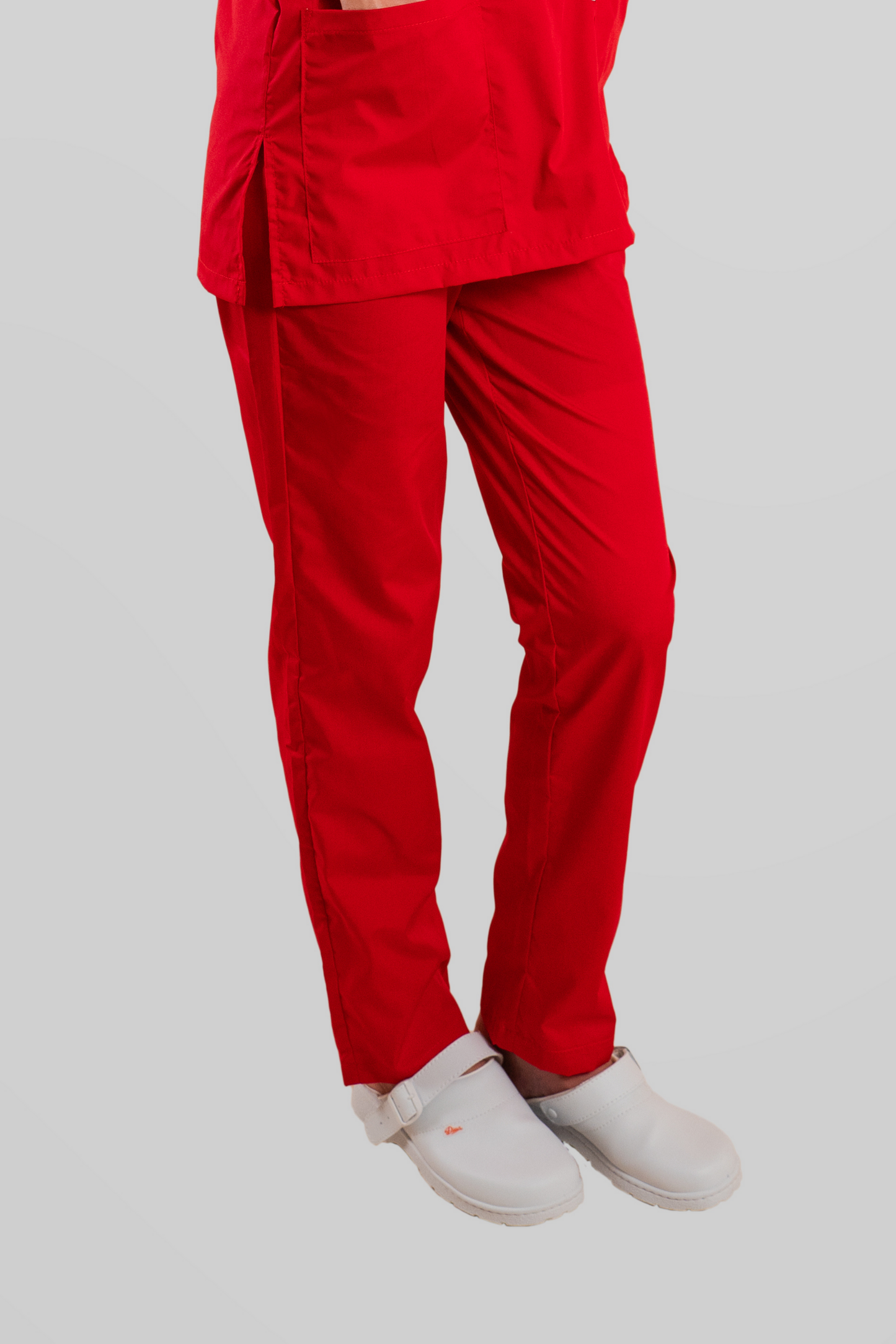 Pantaloni medicali rosii unisex poplin 115gr Albert