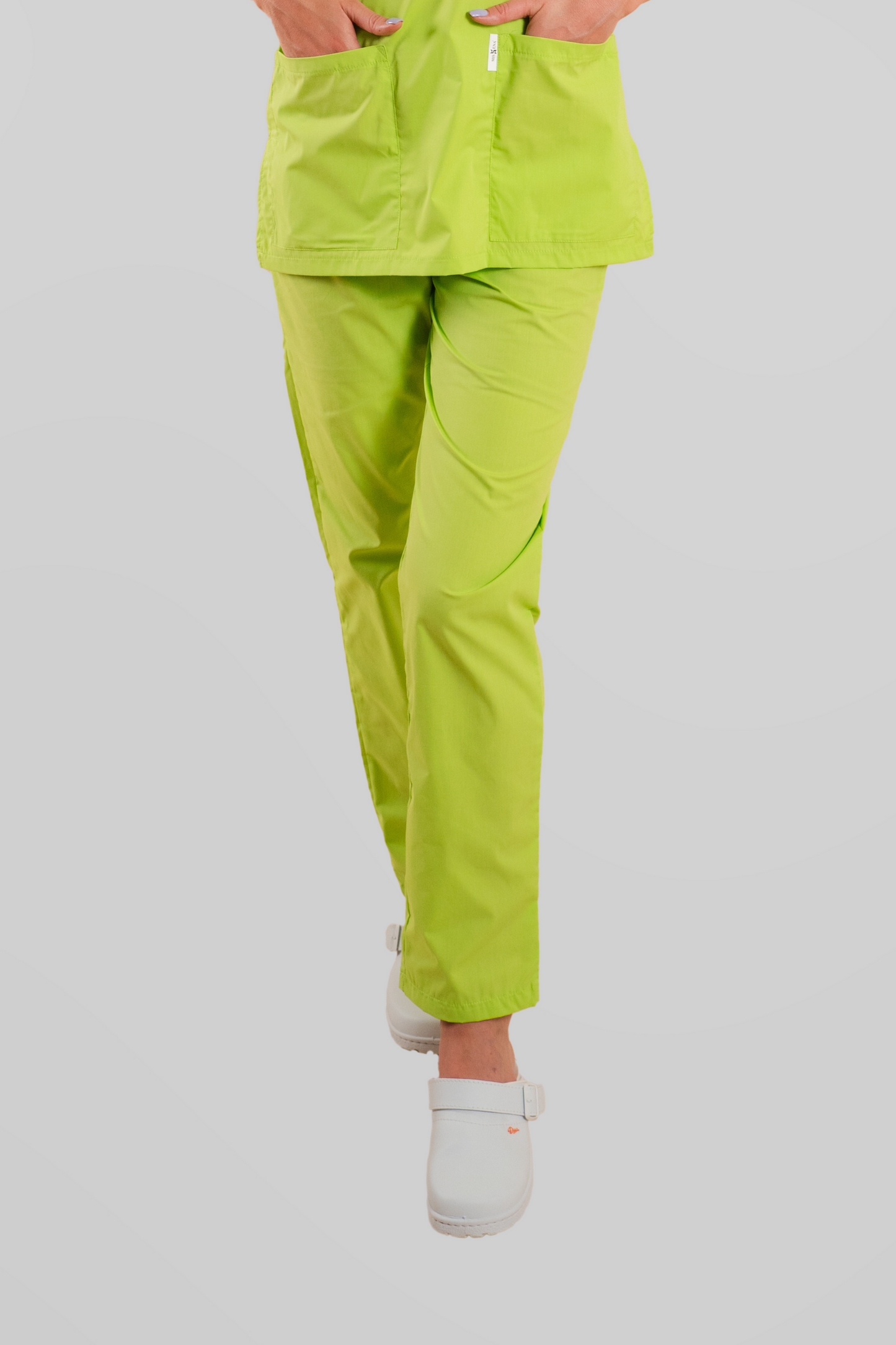 Pantaloni medicali verzi unisex poplin 115gr Albert
