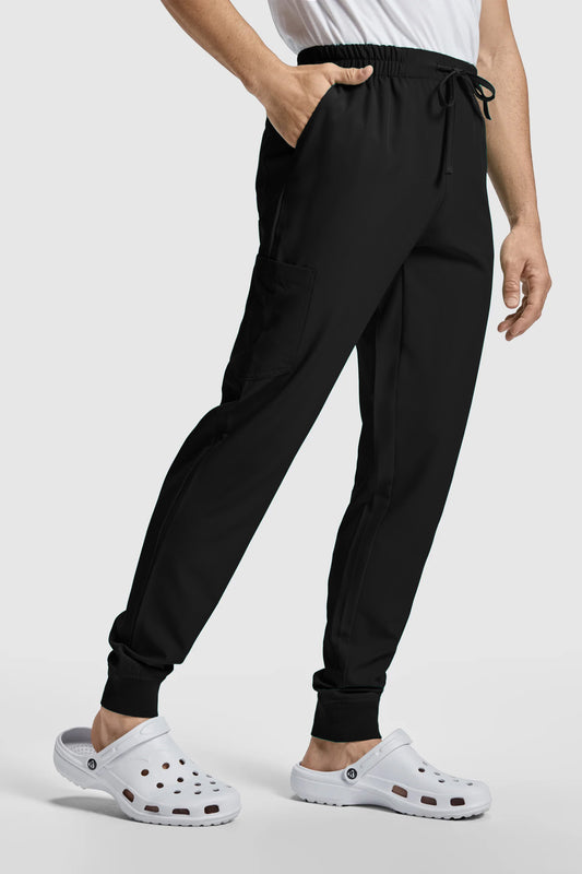 Pantaloni negri unisex poliester 170g Fiber