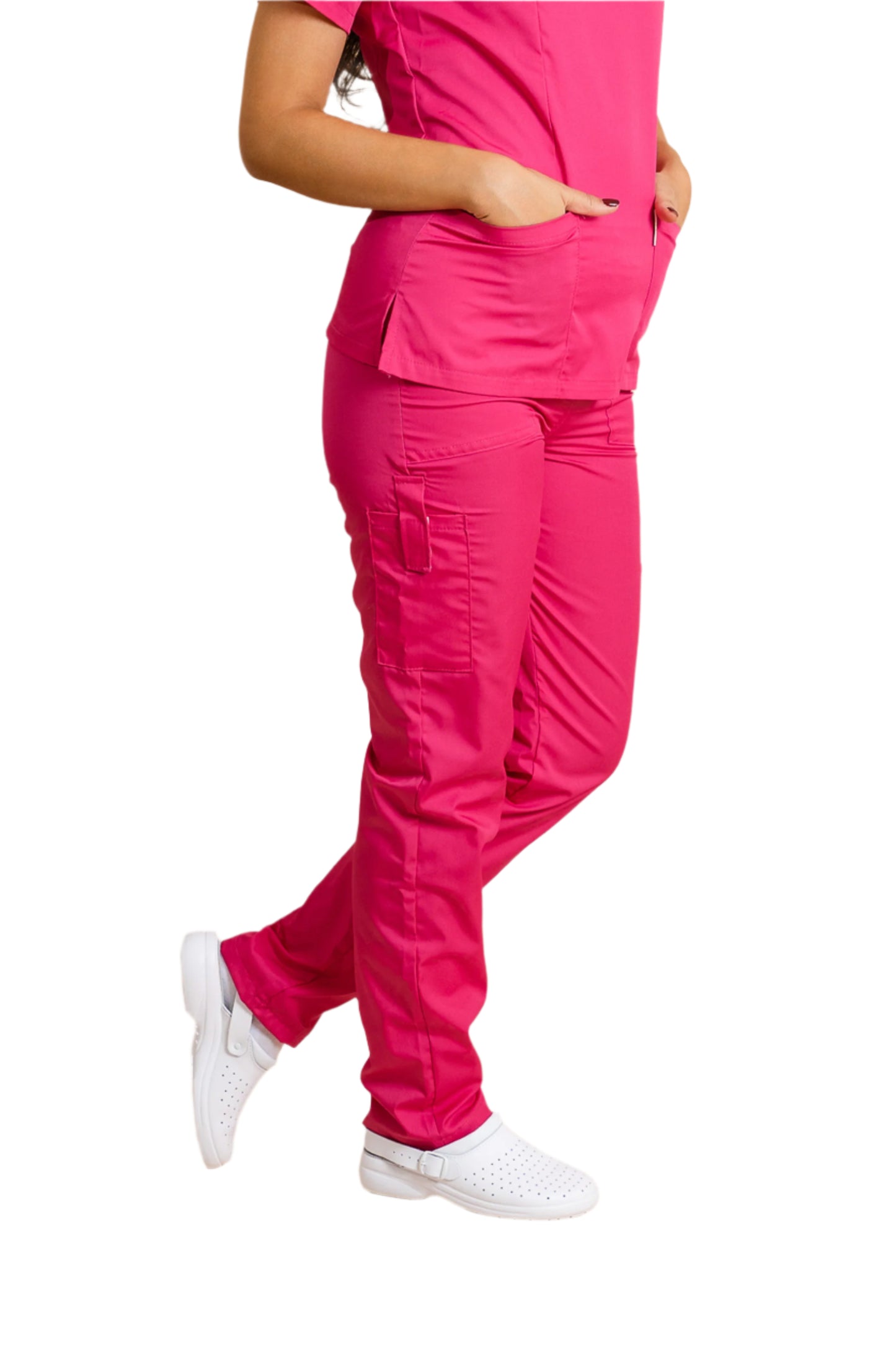 Pantaloni roz unisex poplin 165g Mihnea