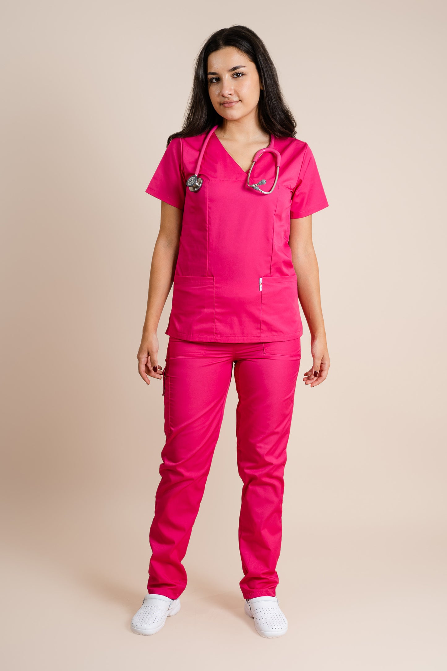 Pantaloni roz unisex poplin 165g Mihnea