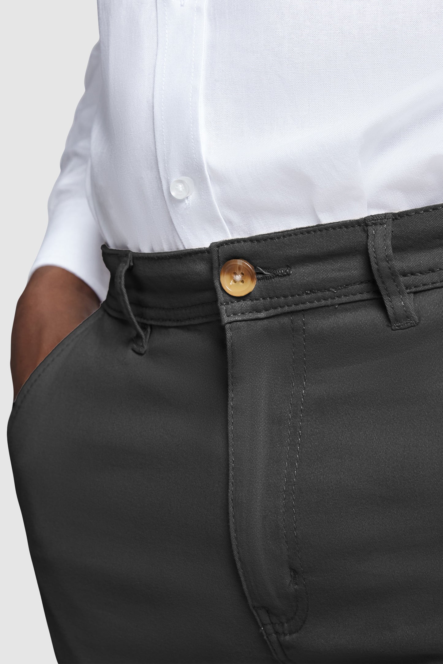 Pantaloni negri barbat bumbac 280g Ritz