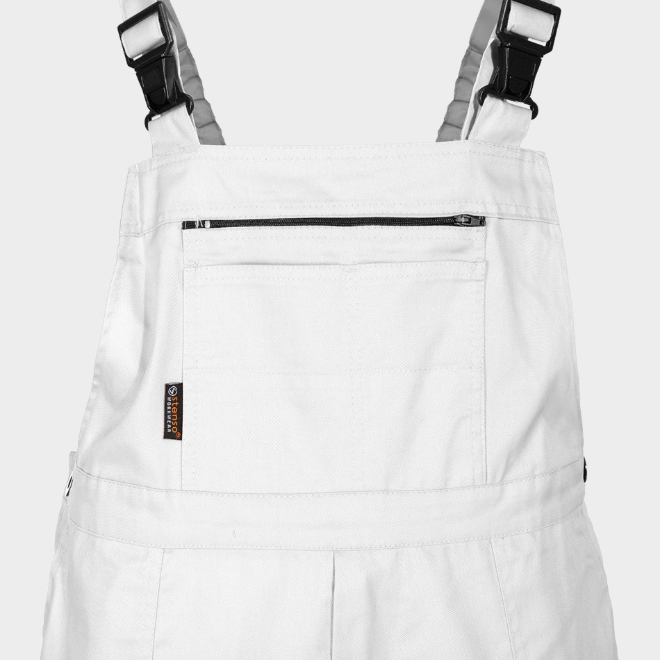Pantaloni salopeta tercot 190g alba Plutonn