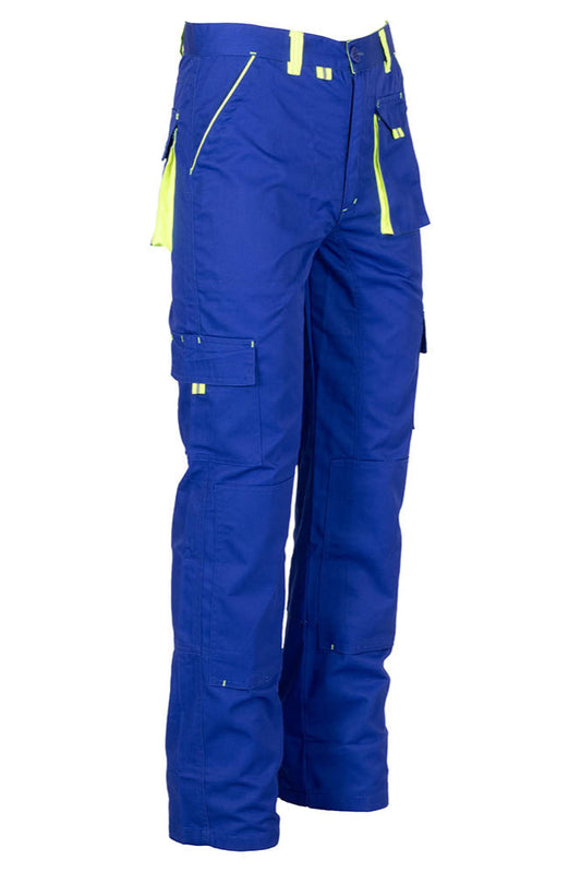 Pantaloni standard protectie Tonga Renania albastru royal/galben (4B17)(90862)