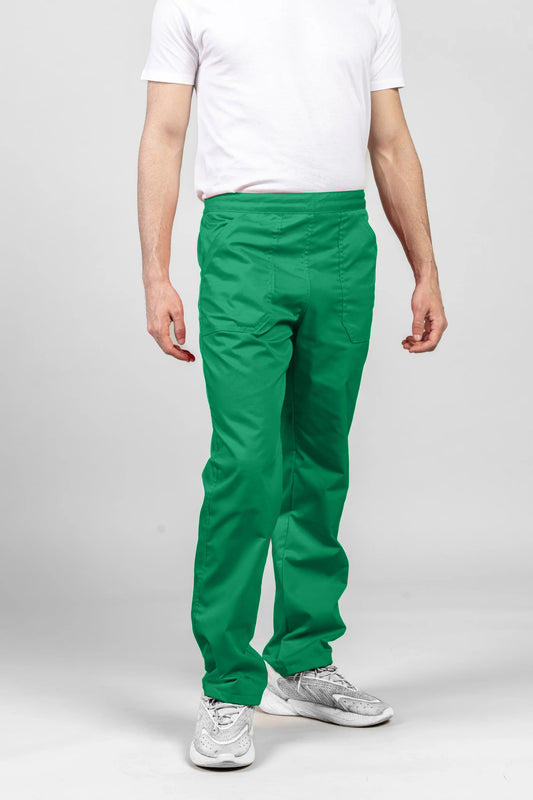 Pantaloni de lucru verzi unisex tercot 195g Costin
