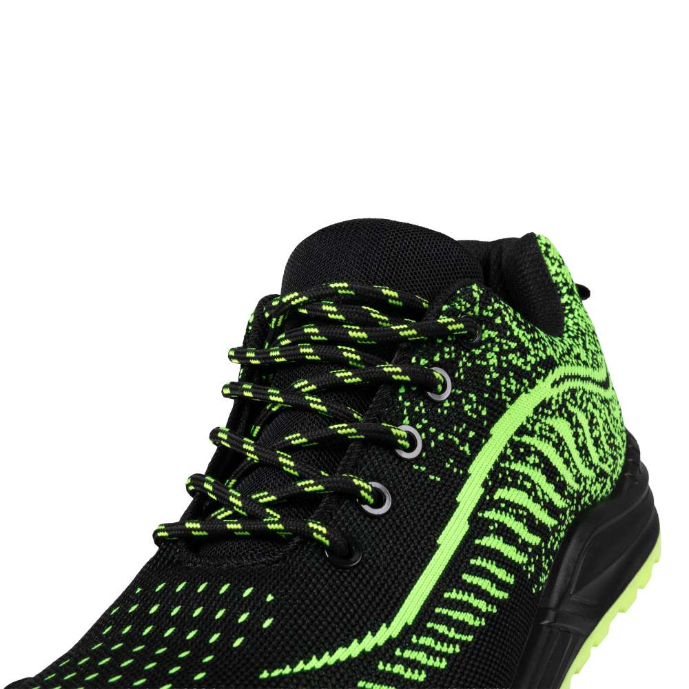 Pantofi protectie S1PS/SR/FO/ESD negru/verde New Iqon (26A7)