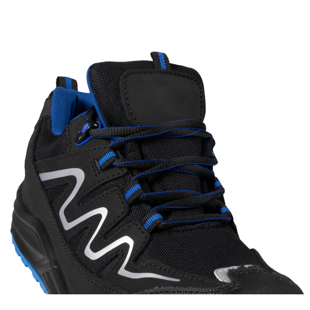 Pantofi protectie S1PS/SR/FO/ESD unisex negru/albastru din piele-velur Response (26A9)