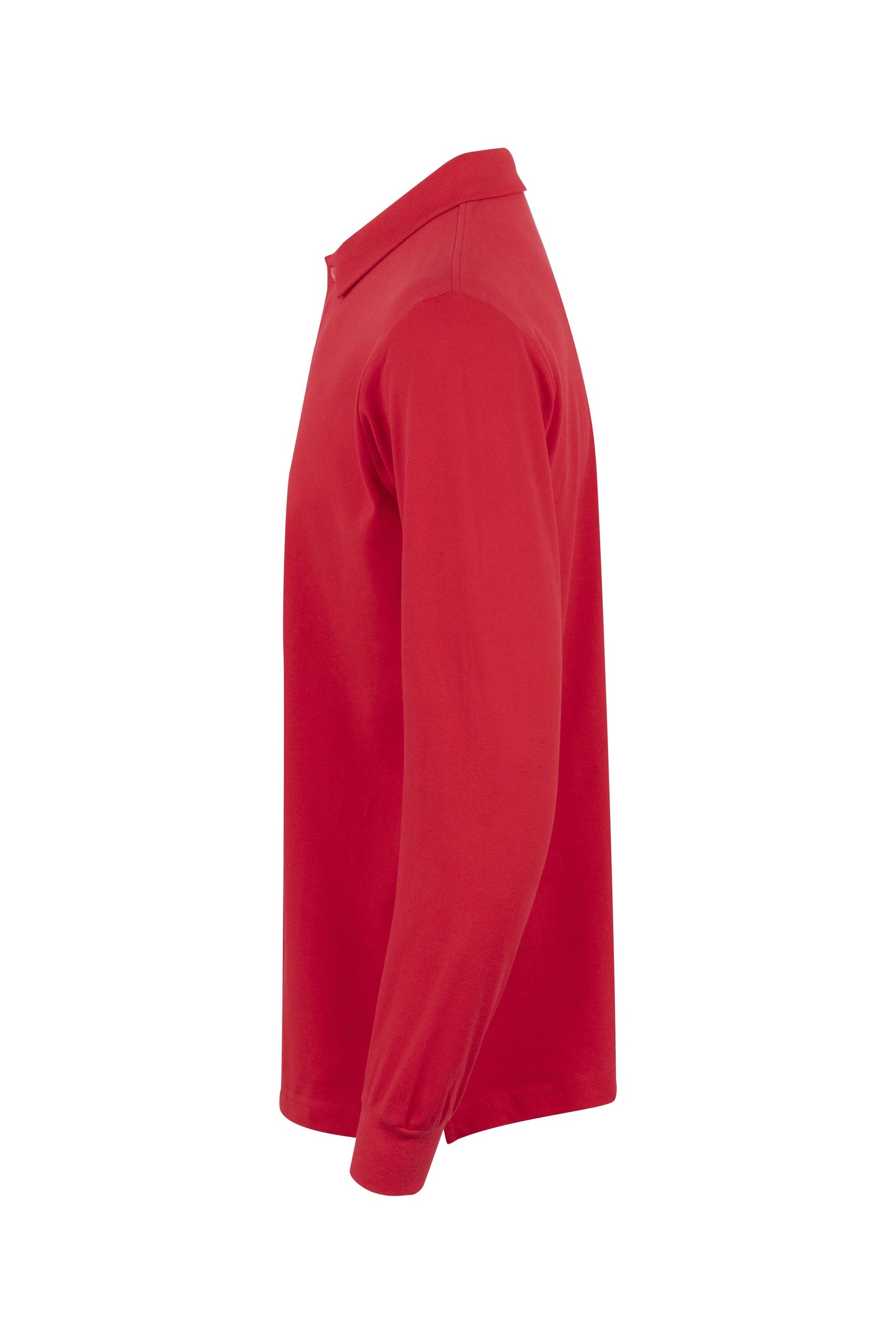 Tricou polo bumbac 200g maneca lunga rosu Hobart