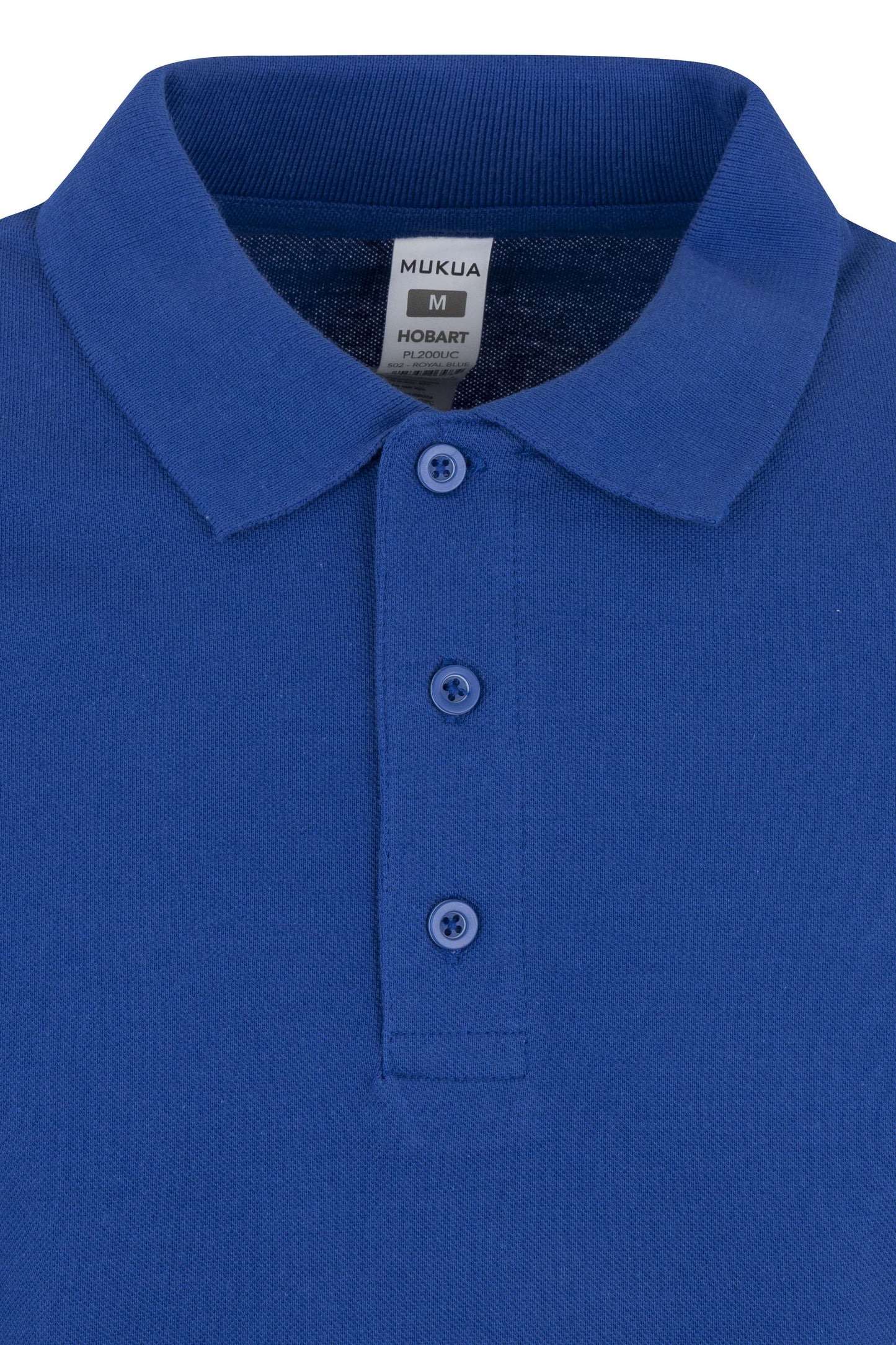 Tricou polo bumbac 200g maneca lunga albastru royal Hobart
