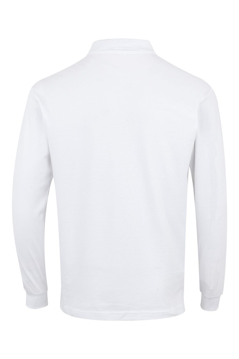 Tricou polo bumbac 200g maneca lunga alb Hobart