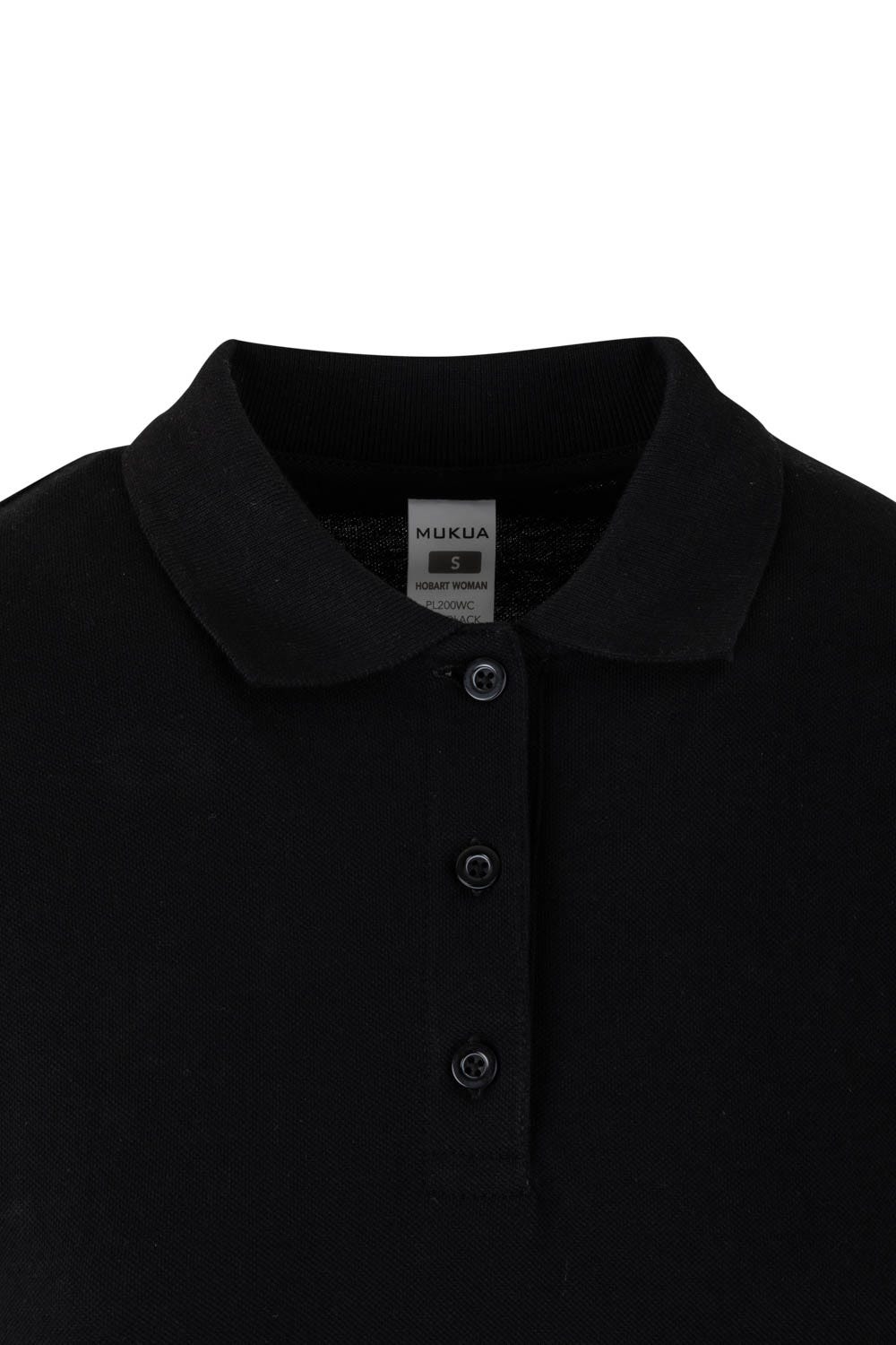 Tricou polo bumbac 200g dama maneca lunga negru Hobart Woman