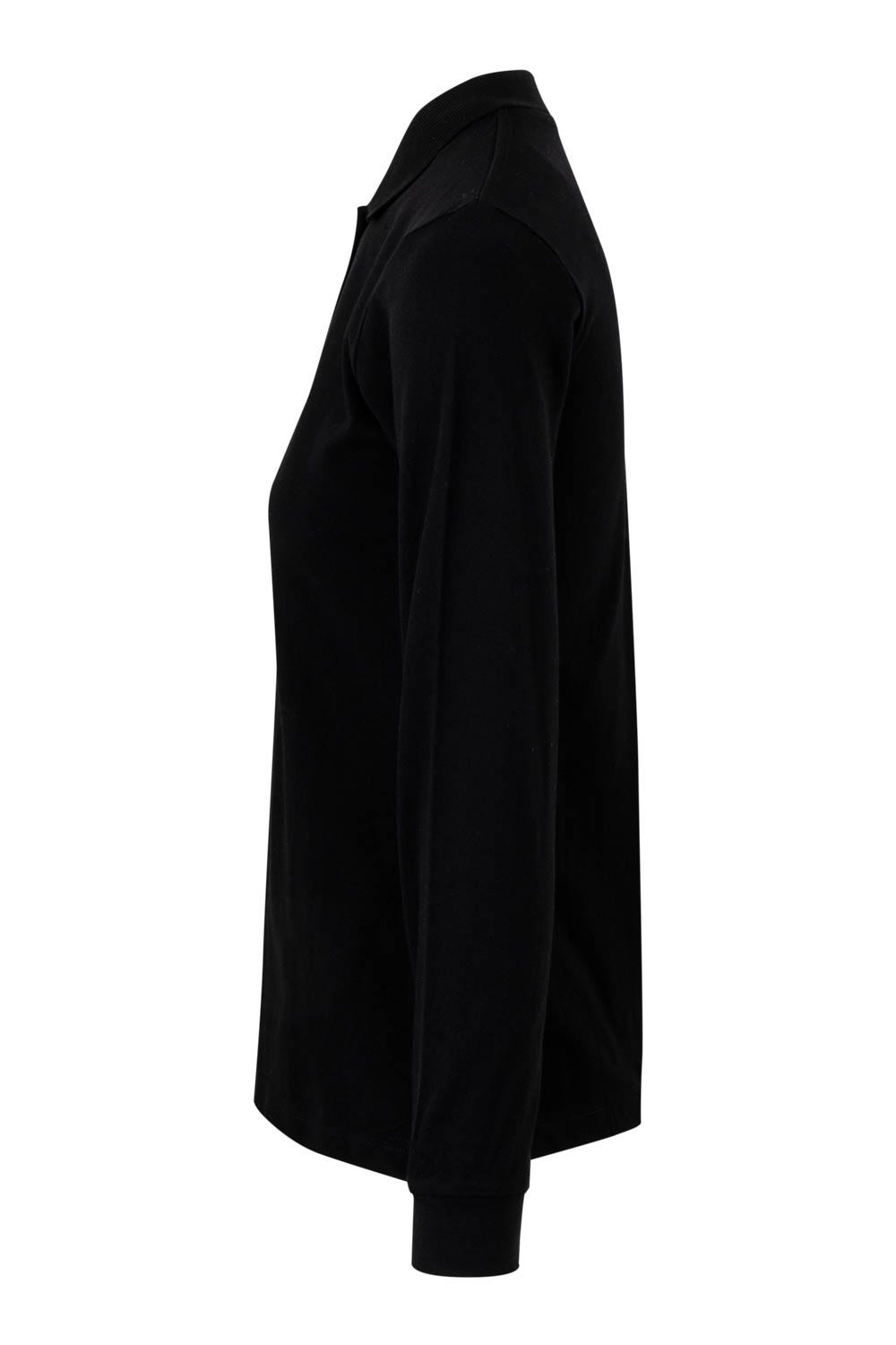 Tricou polo bumbac 200g dama maneca lunga negru Hobart Woman
