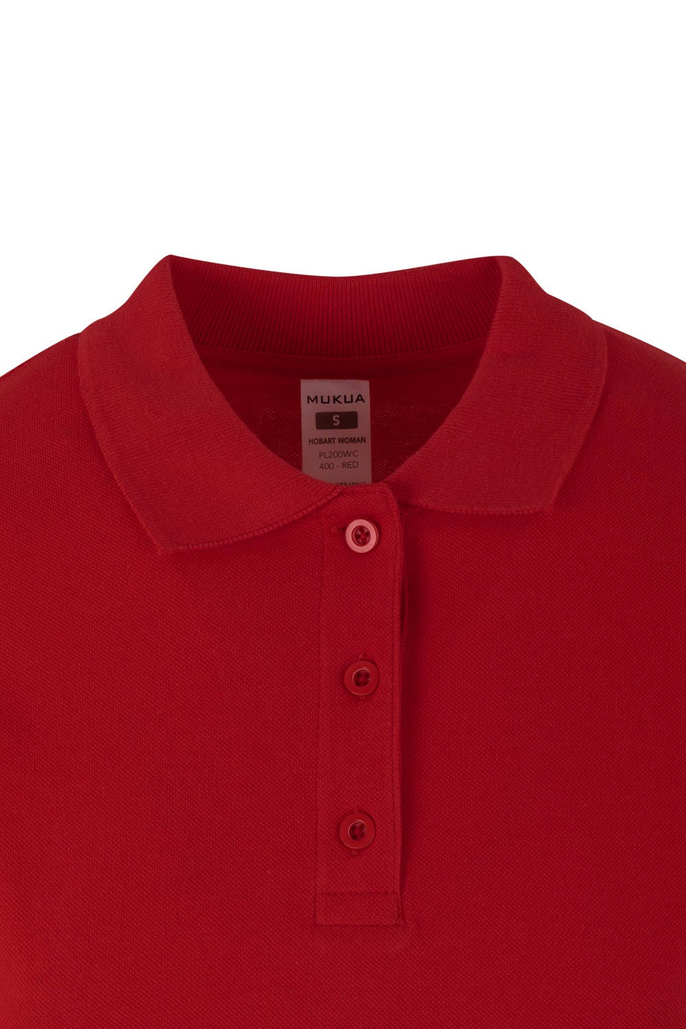 Tricou polo bumbac 200g dama maneca lunga rosu Hobart Woman