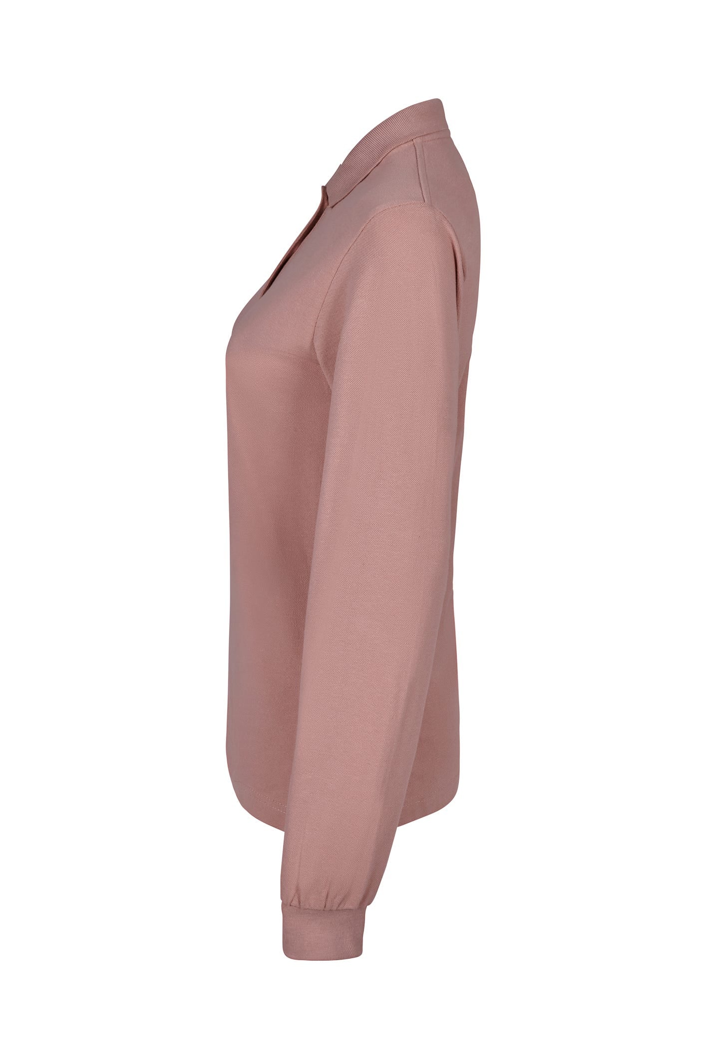 Tricou polo bumbac 200g dama maneca lunga roz pal Hobart Woman