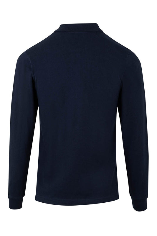 Tricou polo bumbac 200g dama maneca lunga bleumarin Hobart Woman