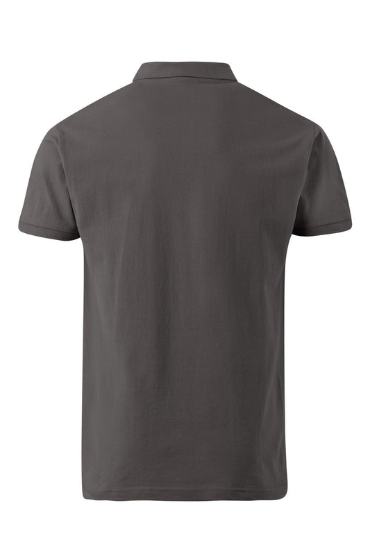 Tricou polo bumbac 210g maneca scurta gri inchis Mackay