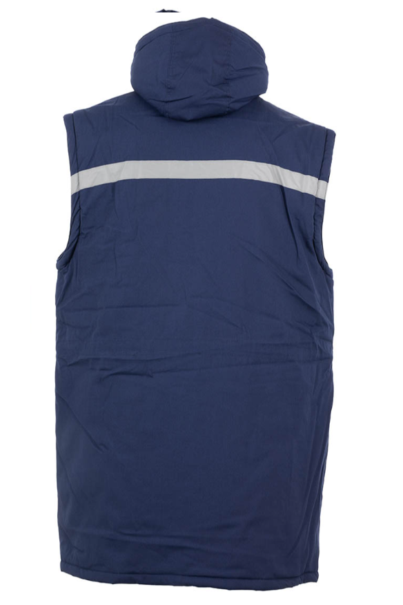 Geaca de iarna maneci detasabile benzi reflectorizante Prag bleumarin (2B73)(9061)