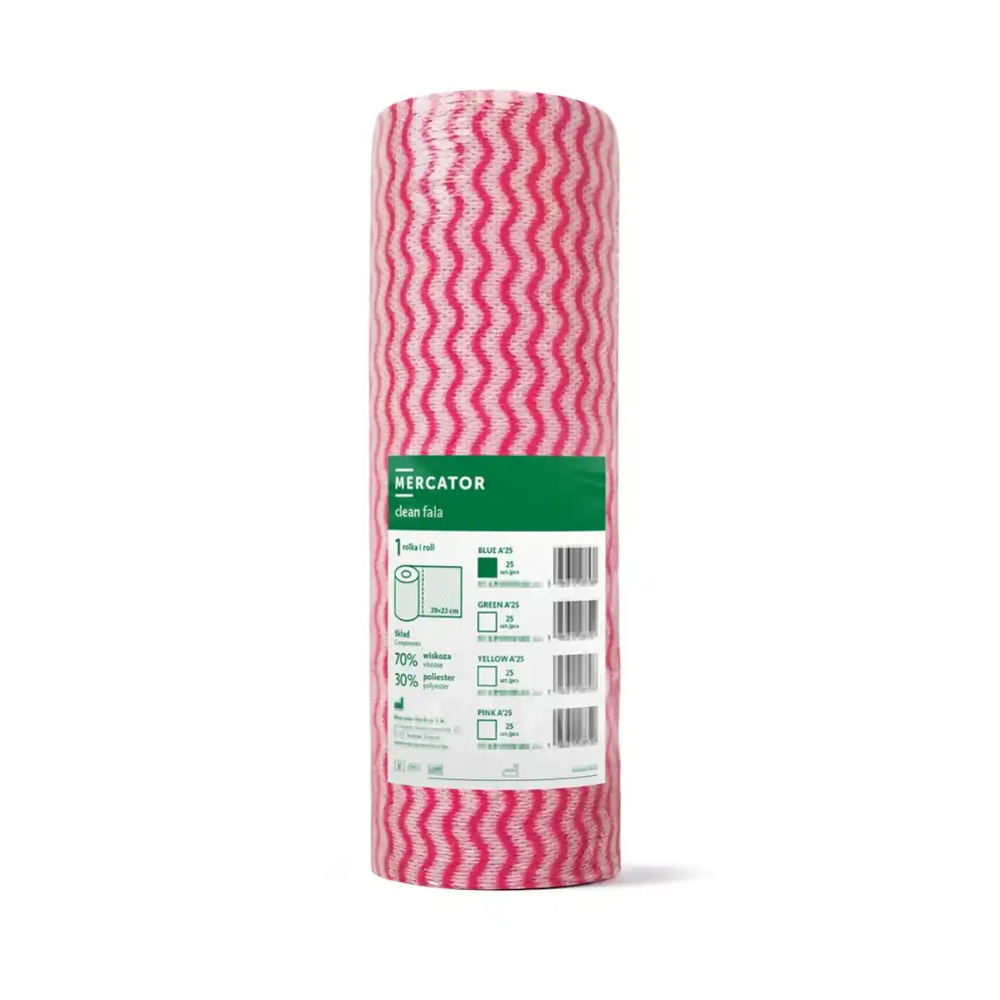 Rola lavete vascoza/poliester 40g/mp 39x32cm roz 25buc Fala