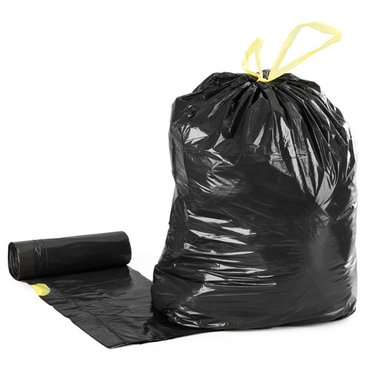 Saci menajeri negri cu snur 25micr. 35L 15buc