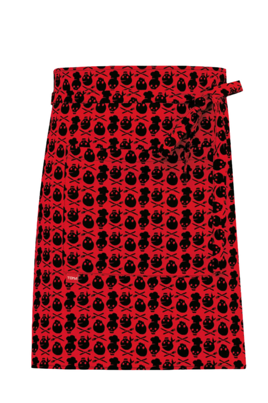 Sort bucatarie rosu cranii bumbac 200g Nevada (set 2)