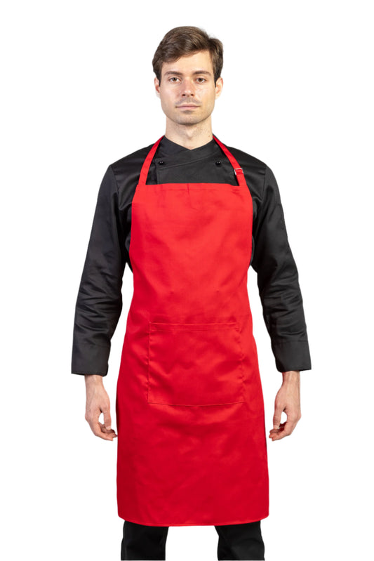 Sort bucatarie cu pieptar ajustabil rosu tercot 195g Patrick