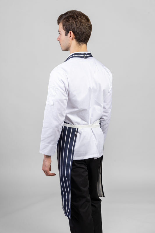 Sort bucatarie cu pieptar bleumarin in dungi bumbac 280g Pepper