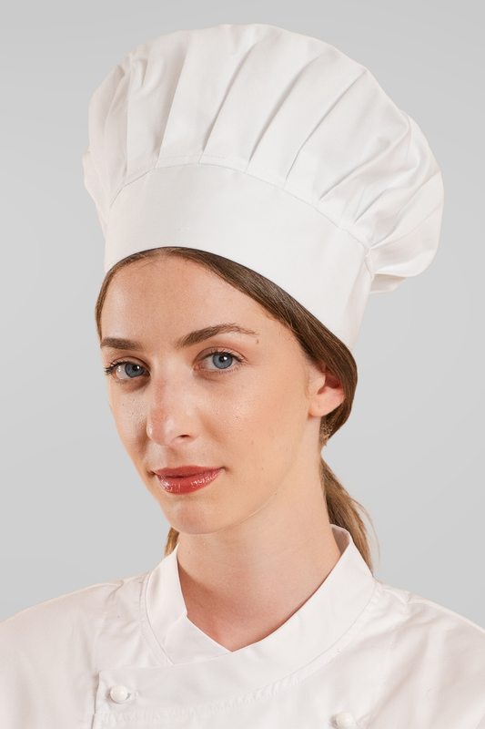 Boneta bucatar alba unisex tercot 195g Boni