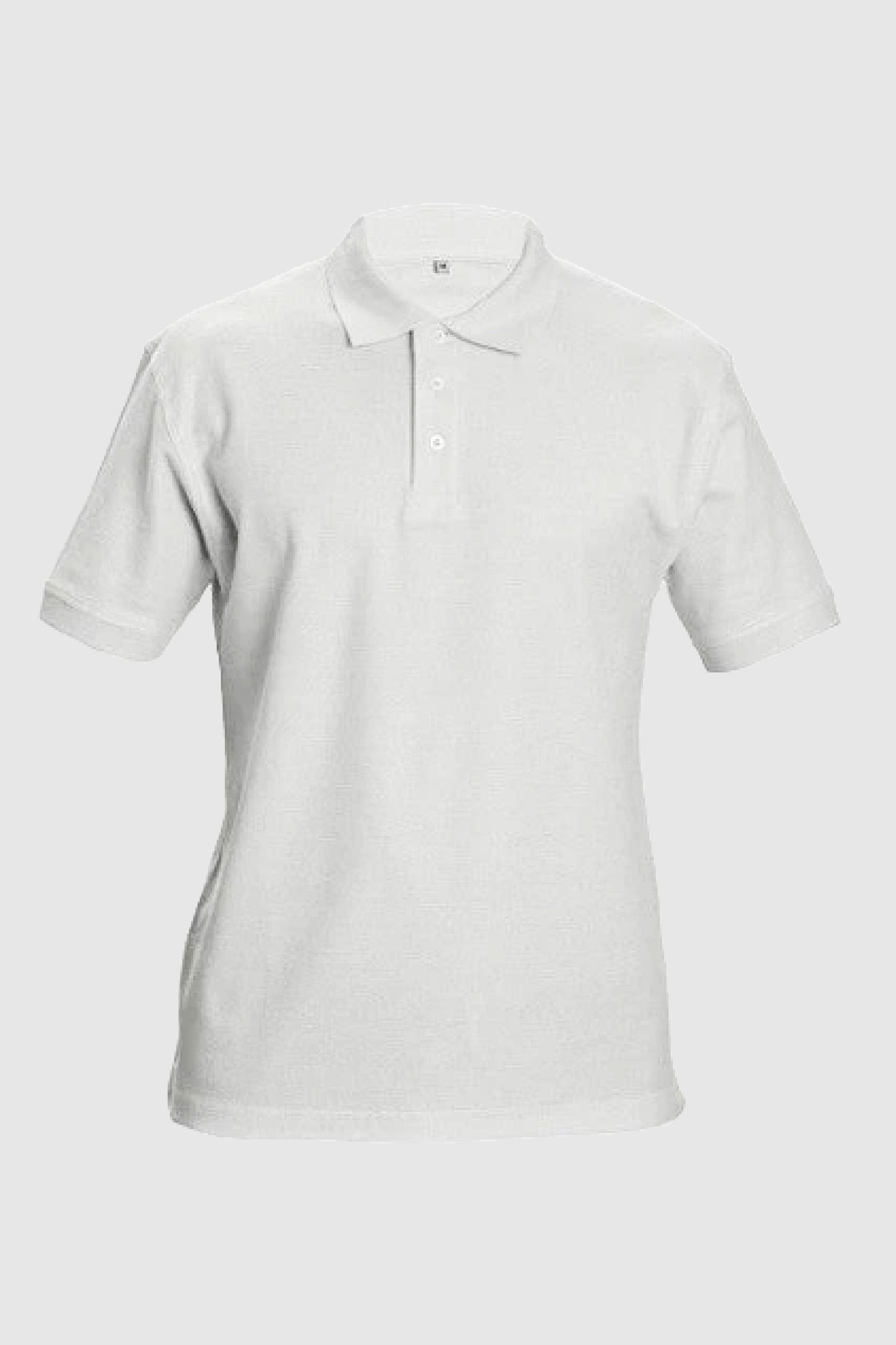 Tricou polo alb unisex bumbac 190g Dhanu