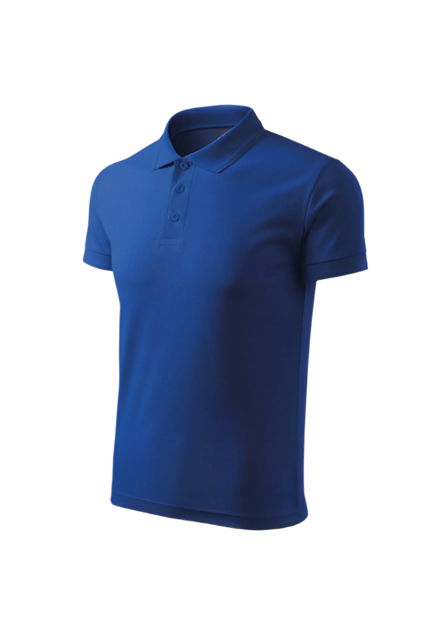 Tricou polo albastru unisex bumbac 190g Dhanu