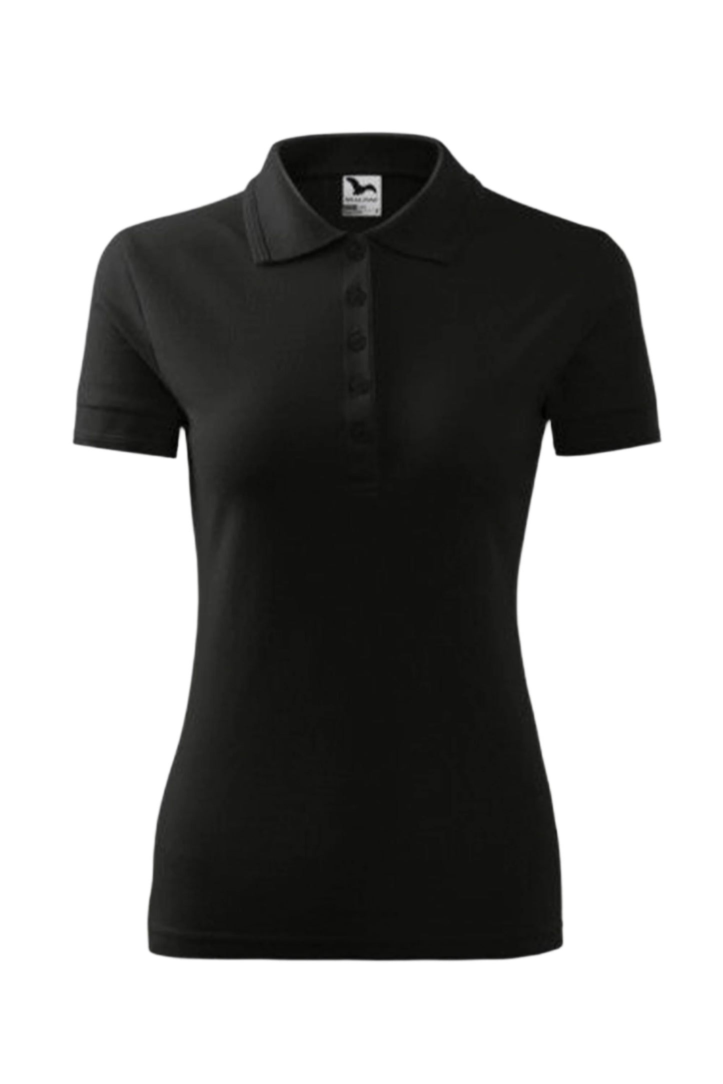 Tricou polo dama negru bumbac/poliester 200g Pique Polo