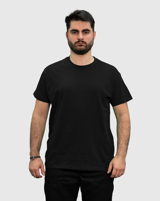 Tricou negru unisex bumbac 150g Regent