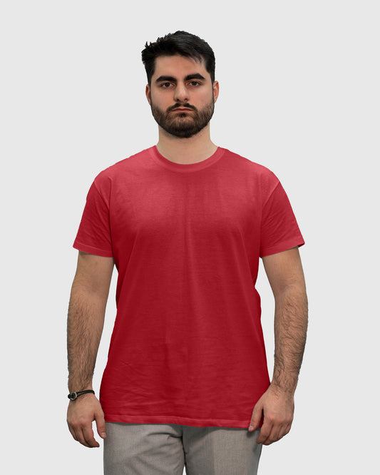 Tricou rosu unisex bumbac 150g Regent