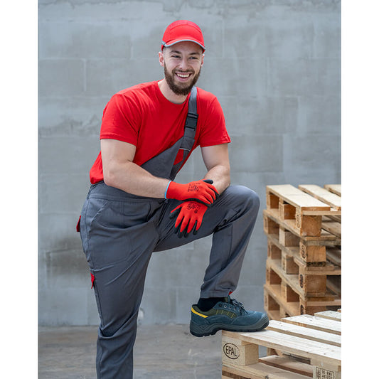 Sapca protectie bumbac ABS rosie unisex