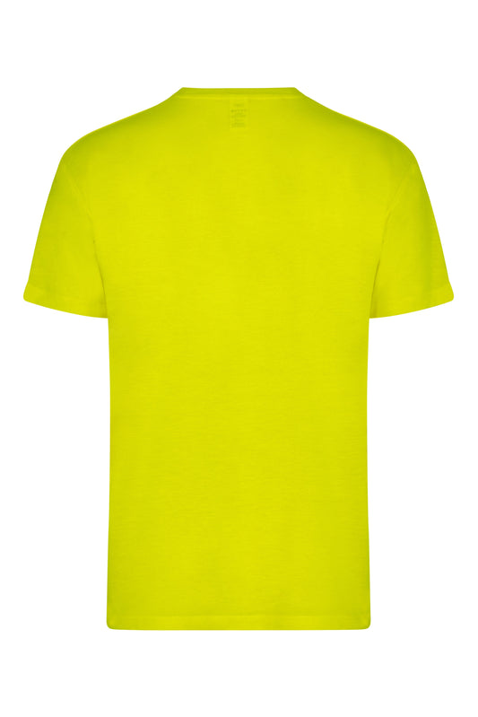 Tricou poliester 150g maneca scurta galben fluo Derby