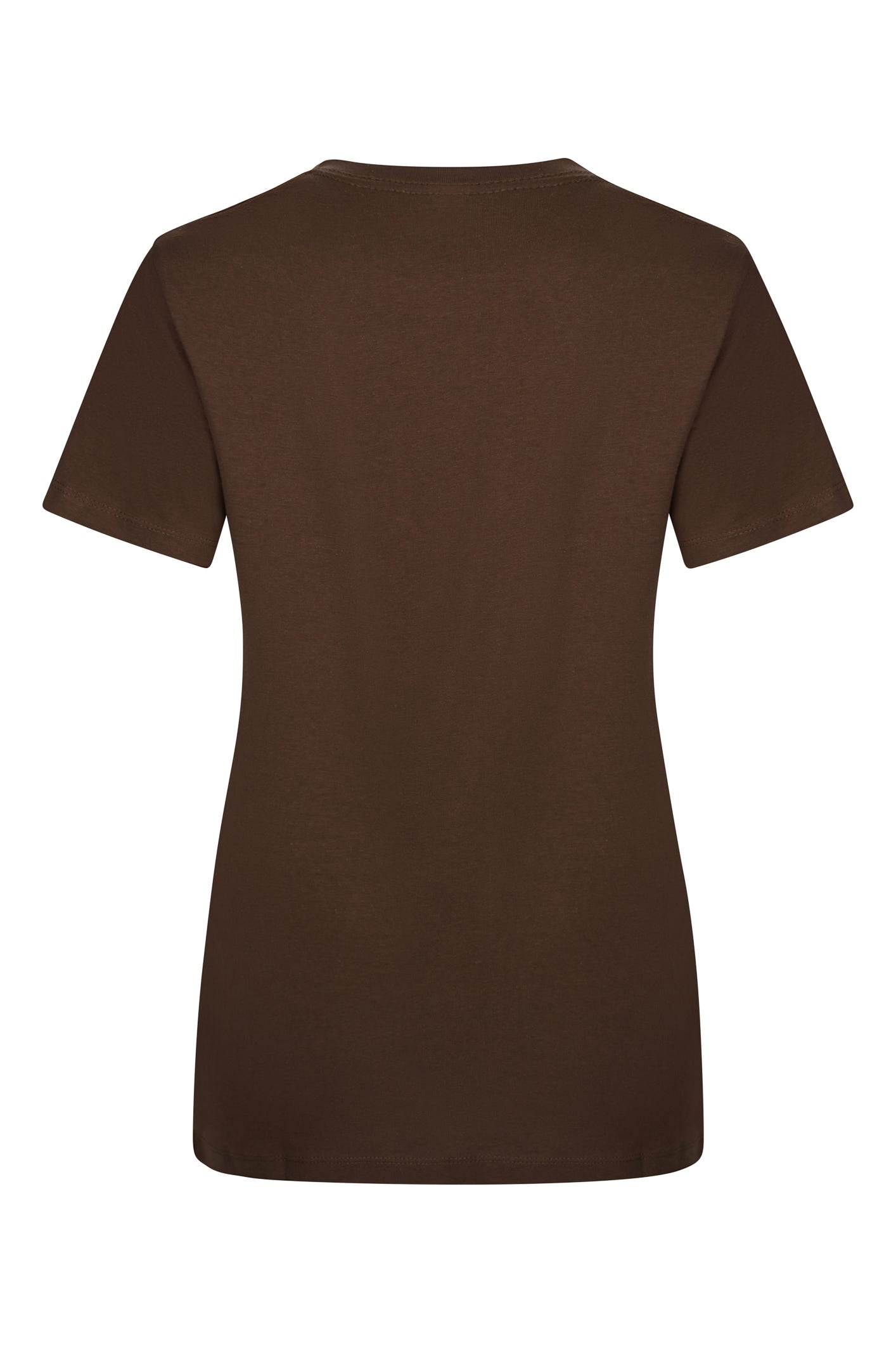 Tricou jersey tubular simplu 155g dama maneca scurta maro Melbourne Woman