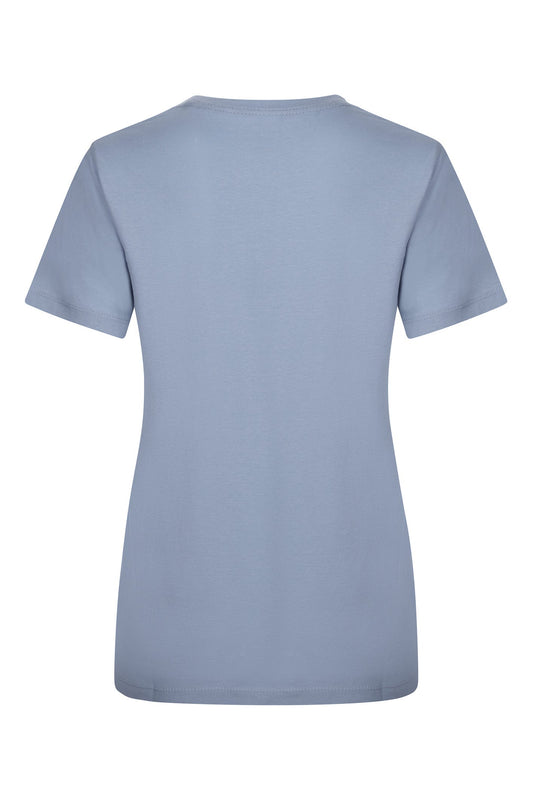 Tricou jersey tubular simplu 155g dama maneca scurta albastru celest Melbourne Woman