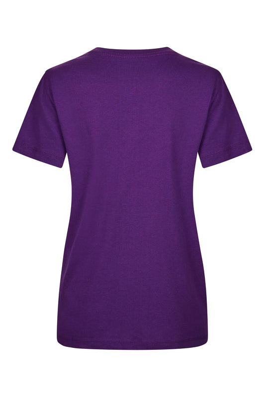 Tricou jersey tubular simplu 155g dama maneca scurta mov Melbourne Woman