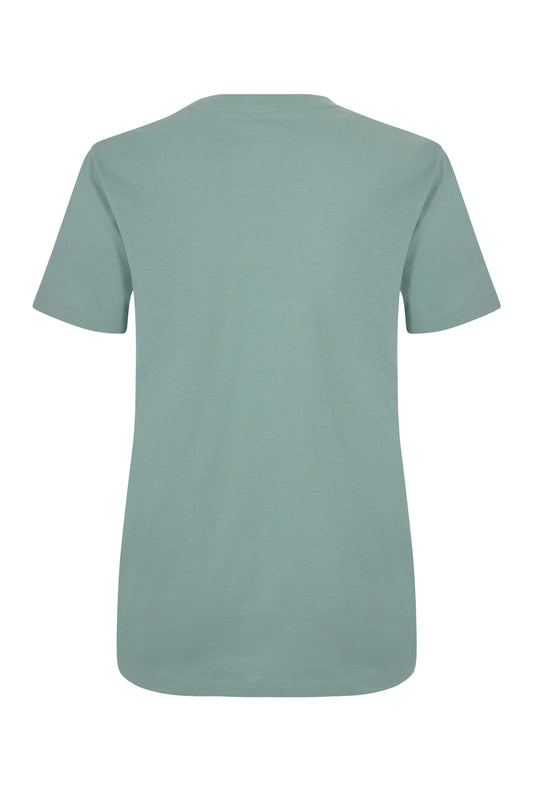 Tricou jersey tubular simplu 155g dama maneca scurta verde sage Melbourne Woman