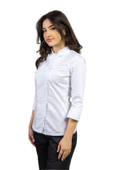 Tunica bucatar alba dama maneca 3/4 tercot 195g Zoe