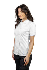 Tunica bucatar alba dama maneca scurta poplin 165g Alma