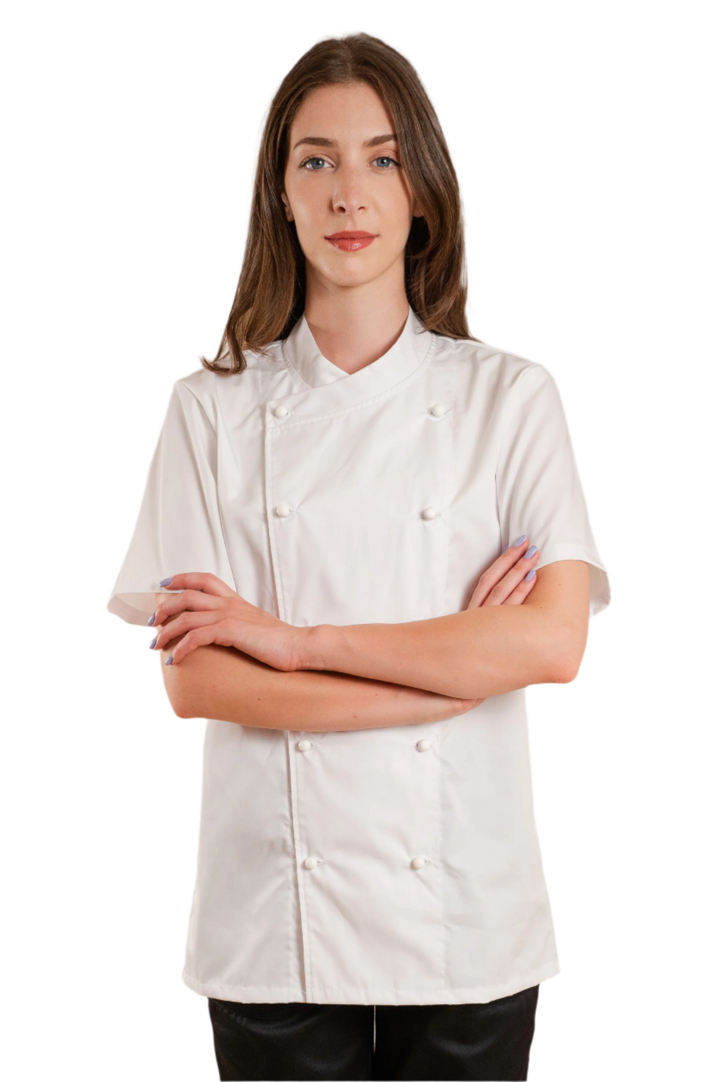 Tunica bucatar alba unisex maneca scurta tercot 165g Edgar