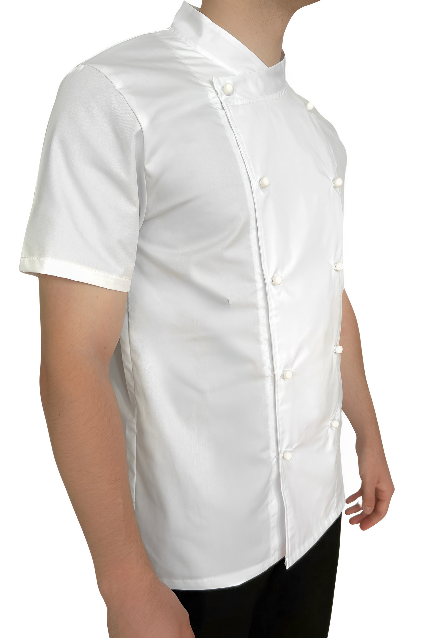 Tunica bucatar alba unisex maneca scurta tercot 165g Edgar