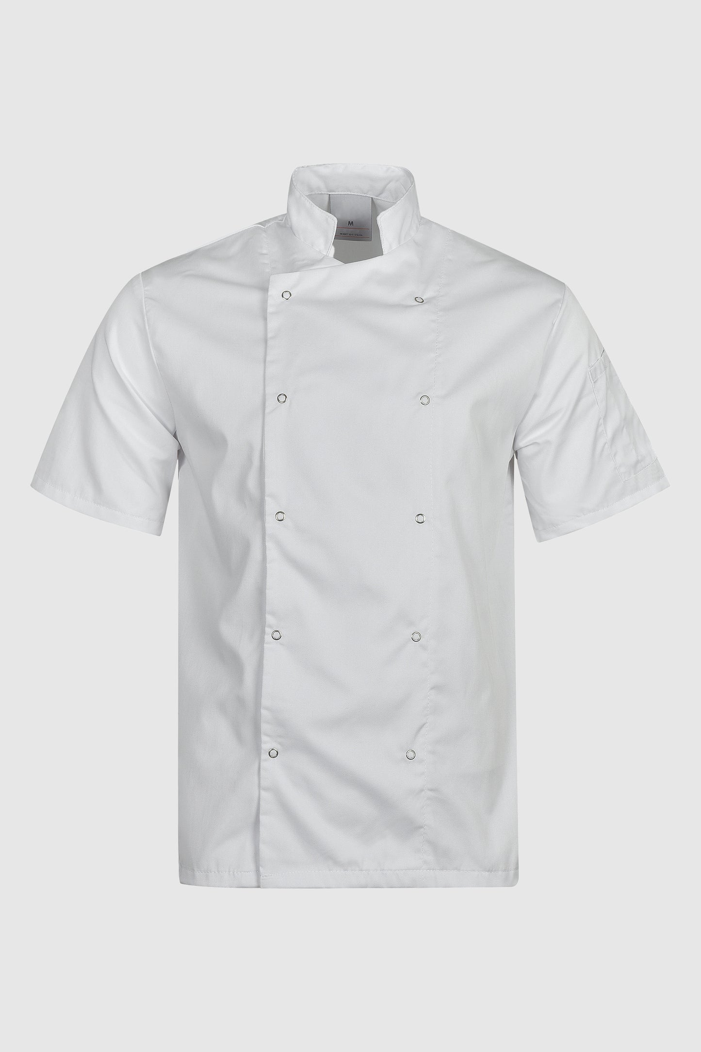 Tunica bucatar alba unisex maneca scurta poplin 130g Nozomi