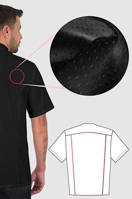 Tunica bucatar neagra unisex maneca scurta bumbac 200gr Koto