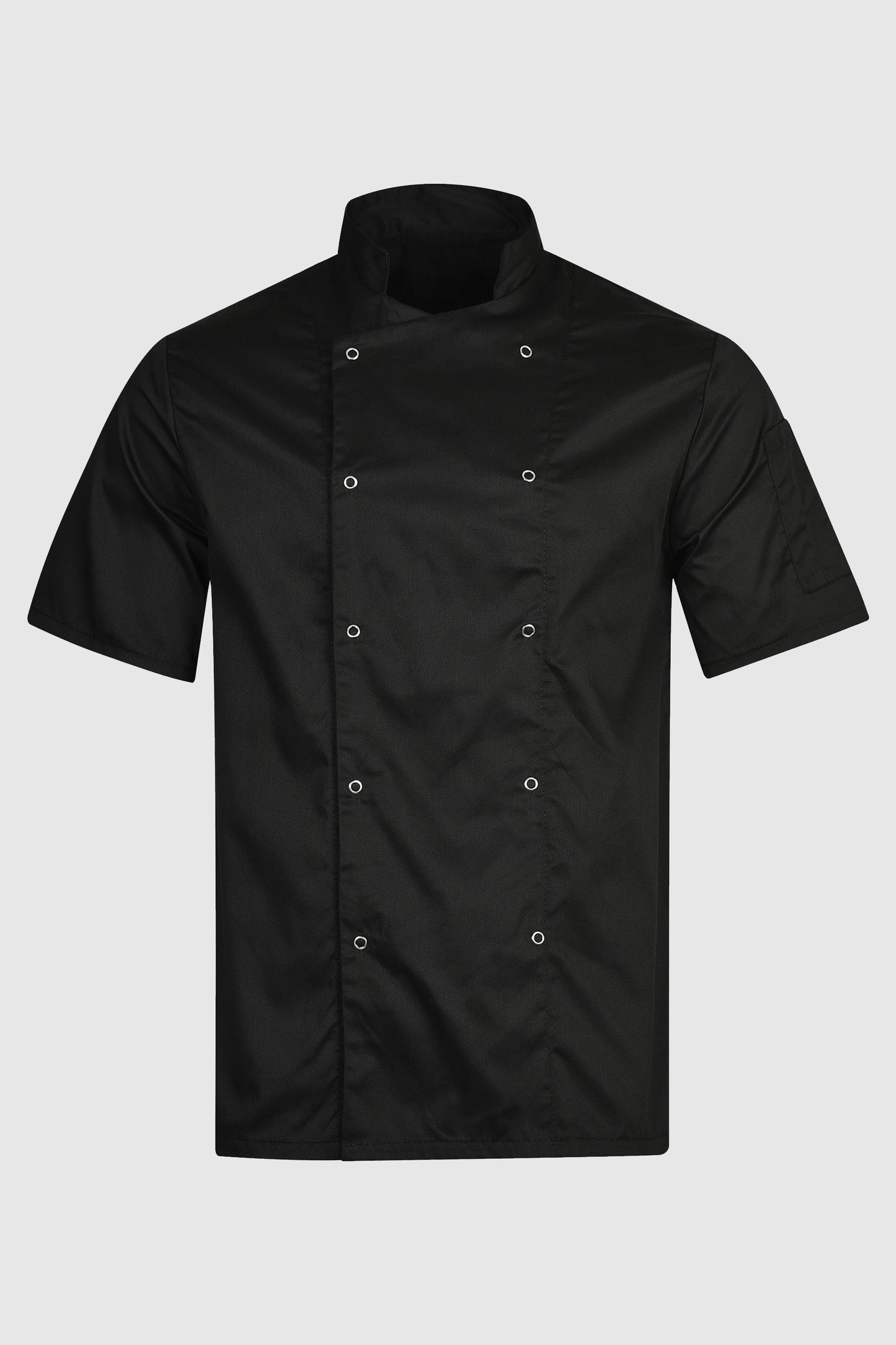 Tunica bucatar neagra unisex maneca scurta poplin 130g Nozomi