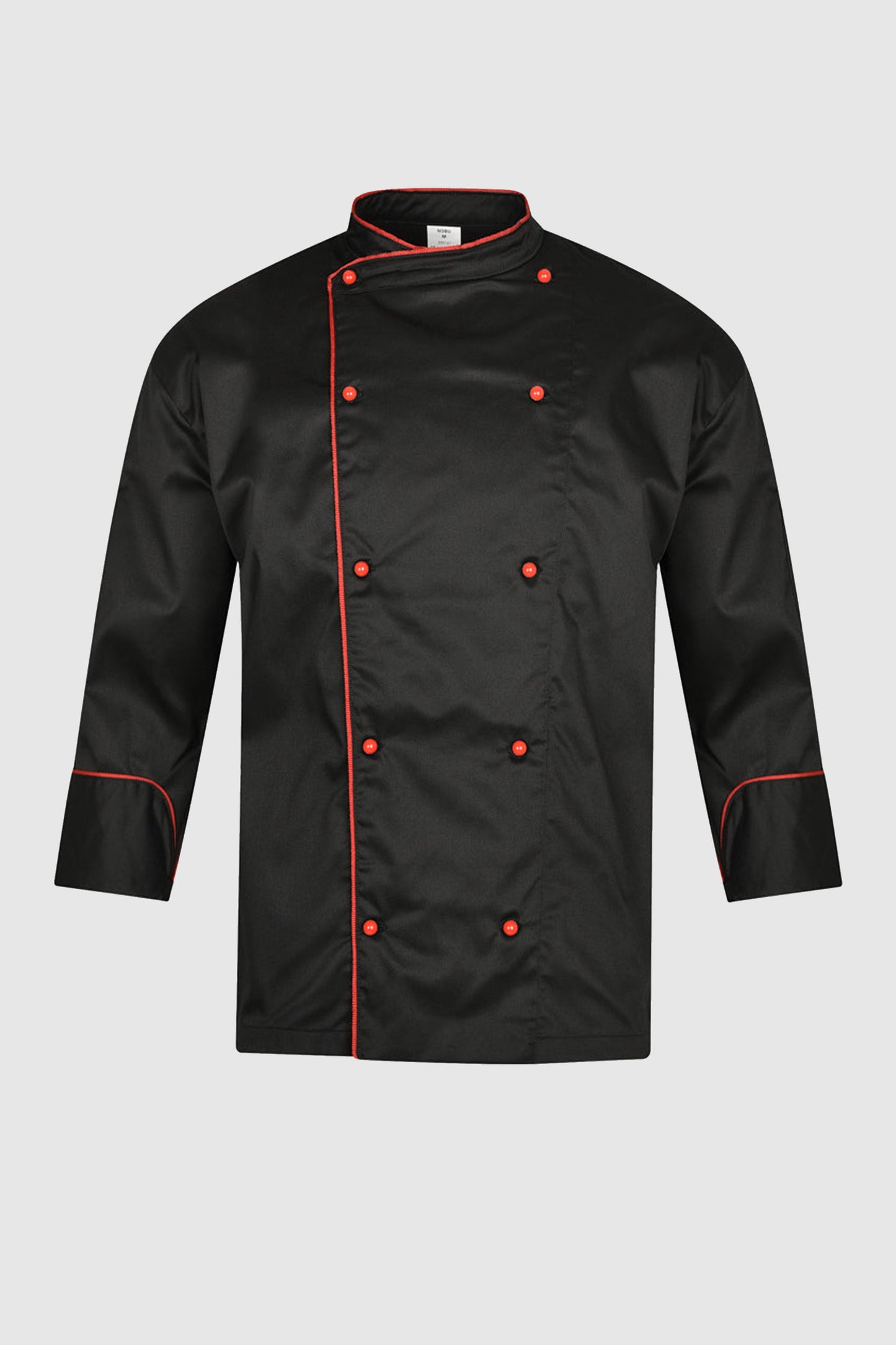 Tunica bucatar neagra unisex maneca 3/4 poplin tercot 200g Nobu