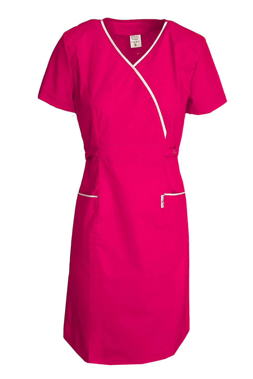 Sarafan de lucru medical ciclam poplin-elastan 165g Lory