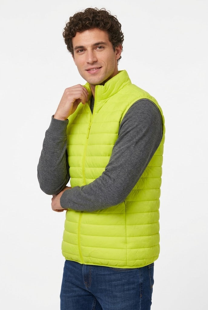 Vesta matlasata galben fluo unisex din fas CarryLite